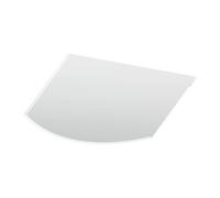 Plaque de protection contre les étincelles universel en verre, 6 mm ESG - Termatech Arc segmentaire 1000 x 1200 mm