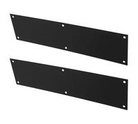 Plaque de Protection de Porte 2pcs en Acier Inoxydable Noir | Plaque de Propreté Porte Adhesive, Plaque Metallique Pte, Anti-rayures, Vis Incluses, Usage Intérieur, Commerces