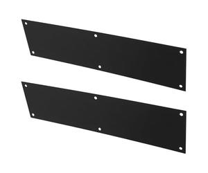 Plaque de Protection de Porte 2pcs en Acier Inoxydable Noir | Plaque de Propreté Porte Adhesive, Plaque Metallique Pte, Anti-rayures, Vis Incluses, Usage Intérieur, Commerces