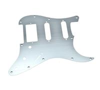 Plaque de protection Dopro 11 trous en aluminium anodis style moderne Strat HSS pour guitare Stratocaster am ricaine/mexicaine FD, argent