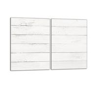 Plaque de protection en verre pour poêle 2x40x52 Bois