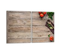 Plaque de protection en verre pour poêle 2x40x52 Bois