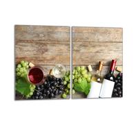Plaque de protection en verre pour poêle 2x40x52 Bois
