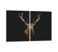 Plaque de protection en verre pour poêle 2x40x52 Cerf