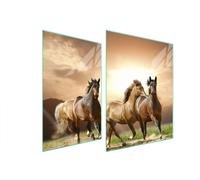 PLAQUE DE PROTECTION EN VERRE POUR POÊLE 70x52 CHEVAUX