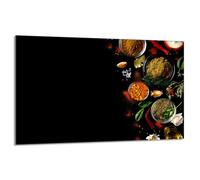 DarHaus Plaque de protection pour plaque de cuisson 80 x 52 cm | 1 pièce, Protection contre les éclaboussures, Planche à découper, Épices Coloré