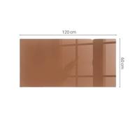 Plaque de Protection en Verre Pour Poêle Couleur Marron Carrée Rectangulaire
