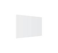 ALLboards Plaque de Protection en Verre Trempé Universel et Multifonction - 2 pièces 52x30cm Blanc PREMIUM SUPERWHITE, Planche à Découper, Plateau en Verre