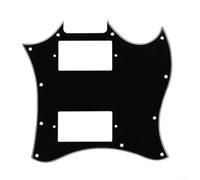 Plaque de protection intégrale noire en PVC pour guitares électriques SG G-310 avec design de style classique pour projets de musicien et mises à niveau sur des instruments à corps solide