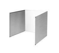 Plaque de protection pliable en acier inoxydable pour cuisinière à gaz, écran de protection contre les éclaboussures d'huile pour poêle, déflecteur réglable pour protection du mur et du sol (29 x 40