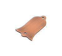 Plaque de protection pour barre de guitare en forme de cloche, 2 trous, accessoire de rechange pour basse, sans vis, distance entre les trous centraux de 53 mm, plaque de recouvrement de la tige