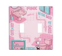 Plaque de protection pour évier de salle de bain, double interrupteur, rétro confortable, étagères de toilettes en plastique de taille standard, décoration pour salon, chambre à coucher, maison