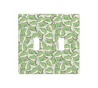 Plaque de protection pour interrupteur à bascule, 2 plaques murales de taille standard 11,4 x 11,4 cm, jolie crocodile, double interrupteur décoratif, cache-prise murale
