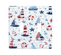 Plaque de protection pour interrupteur à bascule double motif phare nautique ludique en plastique bleu marine taille standard pour maison, salon, nouvel appartement