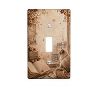 Plaque de protection pour interrupteur à bascule simple en plastique beige de taille standard pour maison, salon, chambre à coucher, salle de bain (simple)