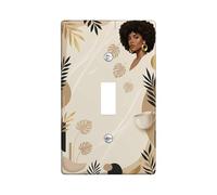 Plaque de protection pour interrupteur à bascule simple en plastique beige de taille standard pour nouvel appartement, maison, chambre à coucher, bureau (simple)
