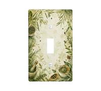 Plaque de protection pour interrupteur à bascule unique en plastique vert de taille standard pour maison, salon, chambre à coucher, salle de bain (simple)
