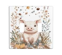 Plaque de protection pour interrupteur à double interrupteur de cuisine, motif cochons, fleurs rustiques, feuilles d'automne en plastique marron, taille standard pour maison, salon, nouvel appartement