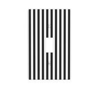 Plaque de protection pour interrupteur à rayures noires et blanches, taille standard 11,4 x 7,9 cm