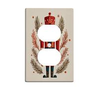 Plaque de protection pour interrupteur Casse-noisette, motif vacances rouge et vert pour décoration murale, plaques murales thermoplastiques, prise duplex simple de taille standard