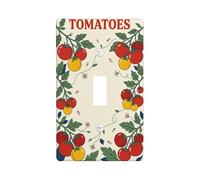 Plaque de protection pour interrupteur de cuisine, motif feuilles de vigne vintage botanique, rouge, taille standard, décoration pour nouvel appartement, maison, chambre à coucher, bureau (simple)
