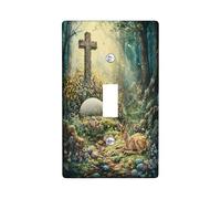 Plaque de protection pour interrupteur décoratif de printemps de Pâques, antilope sauvage, 1 interrupteur électrique, plaque frontale électrique panoramique pour chambre à coucher