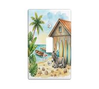 Plaque de protection pour interrupteur décoratif en forme d'âne d'été - 1 interrupteur à bascule unique - Plaque électrique pour chambre à coucher