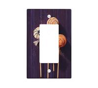 Plaque de protection pour interrupteur d'Halloween en forme de sucette, friandises violettes pour décoration saisonnière, plaques murales en thermoplastique, taille standard à bascule simple