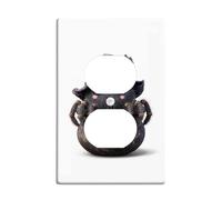 Plaque de protection pour interrupteur d'Halloween motif araignée noire et violette pour décoration murale, plaques murales en thermoplastique, prise duplex simple de taille standard