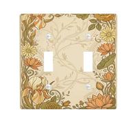 Plaque de protection pour interrupteur double en plastique beige de taille standard pour nouvel appartement, maison, chambre à coucher, bureau