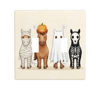 Plaque de protection pour interrupteur double motif cheval Halloween | Costumes de cheval fantaisie, décoration saisonnière d'automne, assiette murale festive, illustration d'animal mignon
