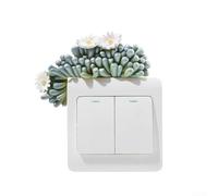 Plaque de protection pour interrupteur floral 3D style britannique pour prises électriques - Plaque décorative en résine (P)