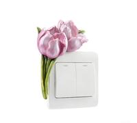 Plaque de protection pour interrupteur floral 3D style britannique pour prises électriques - Plaque décorative en résine (M)