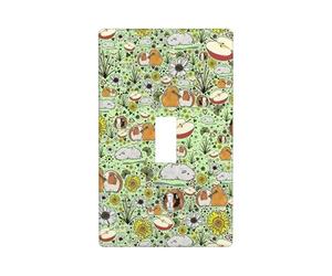 Plaque de protection pour interrupteur Motif cochon d'Inde Taille standard 11,4 x 7 cm