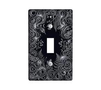 Plaque de protection pour interrupteur mural en forme de serpent - Nature mystique - Papillon et fleur - Sans plastique noir - Taille standard - Décoration pour salon, chambre à coucher, bureau