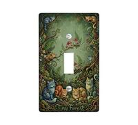 Plaque de protection pour interrupteur mural simple en plastique vert de taille standard pour salon, chambre à coucher, maison, bureau (simple)