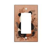 Plaque de protection pour interrupteur Panda d'automne, ours mignon avec motif citrouille, idéal pour la décoration d'automne, plaques murales en thermoplastique standard, parfaites pour les accents