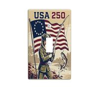 Plaque de protection pour interrupteur simple en forme de chien - Drapeau patriotique vintage - Poisson d'été - En plastique beige - Taille standard - Décoration pour la maison, le salon