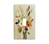 Plaque de protection pour interrupteur simple en plastique beige - Taille standard - Décoration pour la maison, le salon, la chambre à coucher, la salle de bain (simple)