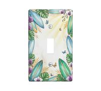 Plaque de protection pour interrupteur simple orchidée, nature tropicale, feuille de papillon, vert d'été, en plastique de taille standard, décoration pour la maison, le salon, la chambre à coucher