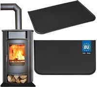 KOTARBAU® Plaque de Sol de Cheminée 40 x 60 cm - En Acier Revêtu par Pulvérisation - Noir - Protection Anti-Étincelles pour Foyers