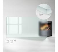 Plaque De Protection Sol Rectangulaire Verre Trempé Dépoli Poêle À Bois Cheminée
