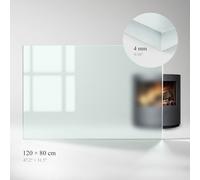 Plaque De Protection Sol Rectangulaire Verre Trempé Dépoli Poêle À Bois Cheminée