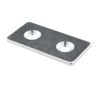 Plaque de raccordement, 60 x 30 x 3, en acier galvanisé, type I/B, à visser, dimensions de la grille 30 mm