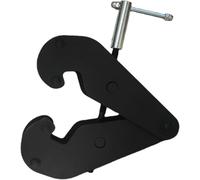 Plaque de rail verticale en alliage noir avec crochet haute résistance, design économe en main-d'œuvre (1T)