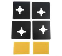 Plaque de réalimentation de serrure de porte en acier inoxydable pour serrures à billes avant, kit de fixation de poignée de porte avec couvercle rond, plaques de réparation de serrure de porte noires