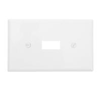 Plaque de Recouvrement D’interrupteur Simple Blanche PC pour Mur | Surface Lisse, Bords Arrondis, Finition Élégante, Réduit la Poussière Autour du Boîtier Mural Résidentiel ou Professionnel