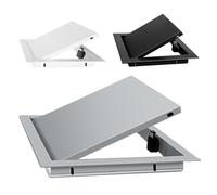 Plaque de recouvrement en métal intégrée au profil, boîte d'accès en métal facile à installer, mécanisme d'ouverture magnétique push-pull, couvercle(Black,60x60cm)