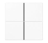 Plaque de recouvrement Jung LS404TSAWW - 4 positions, enclenchement, thermopl...