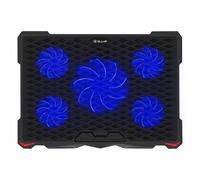 Plaque de refroidissement Tellur Basic, 17 , 5 ventilateurs, LED, 2USB, Noir